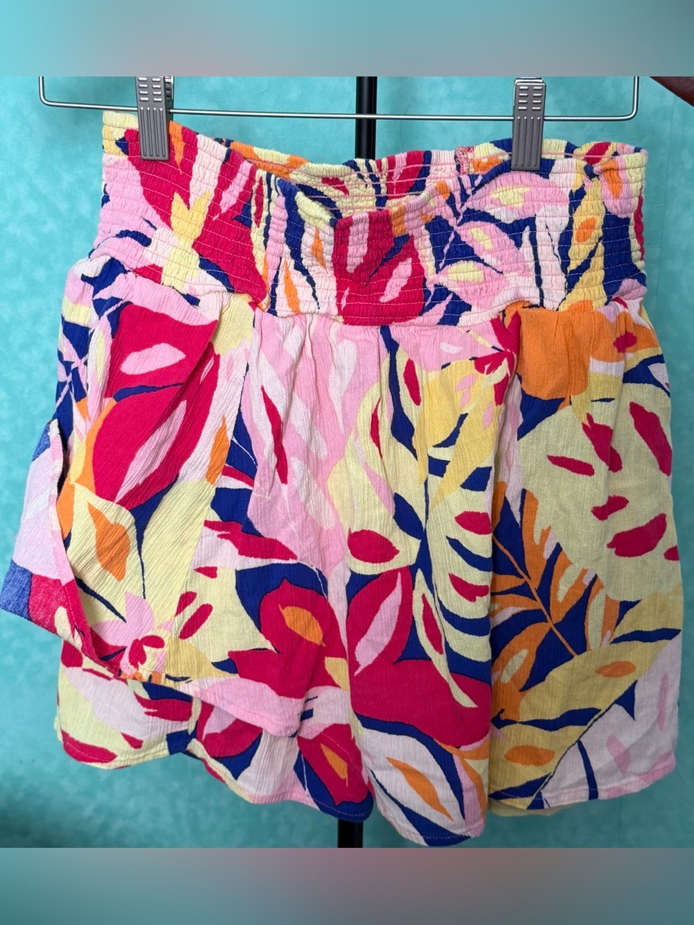 ✨🌸🎨Ella Rafaella Artistic Pink Multi-Color Floral Skort